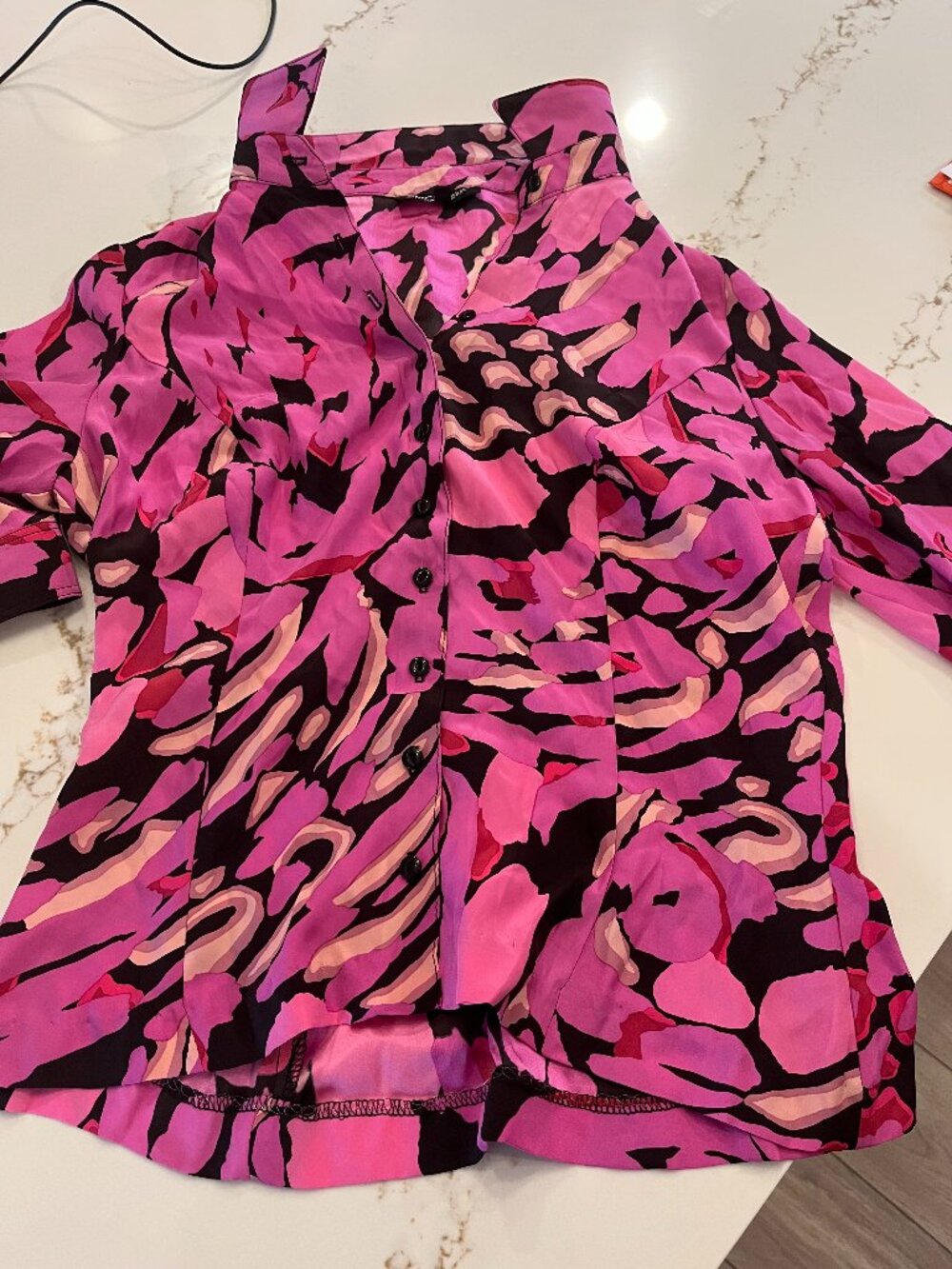 Vintage Betsey Johnson  3/4-Sleeve Blouse, Size Large